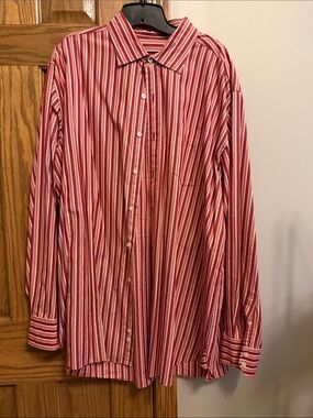Austin Reed Vertical Stripe Button Up Shirt